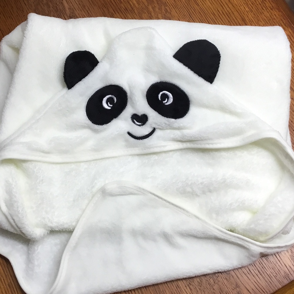 Baby Animal Panda Hooded Bath Towel - Picture 2 of 2
